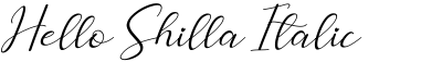 Hello Shilla Italic